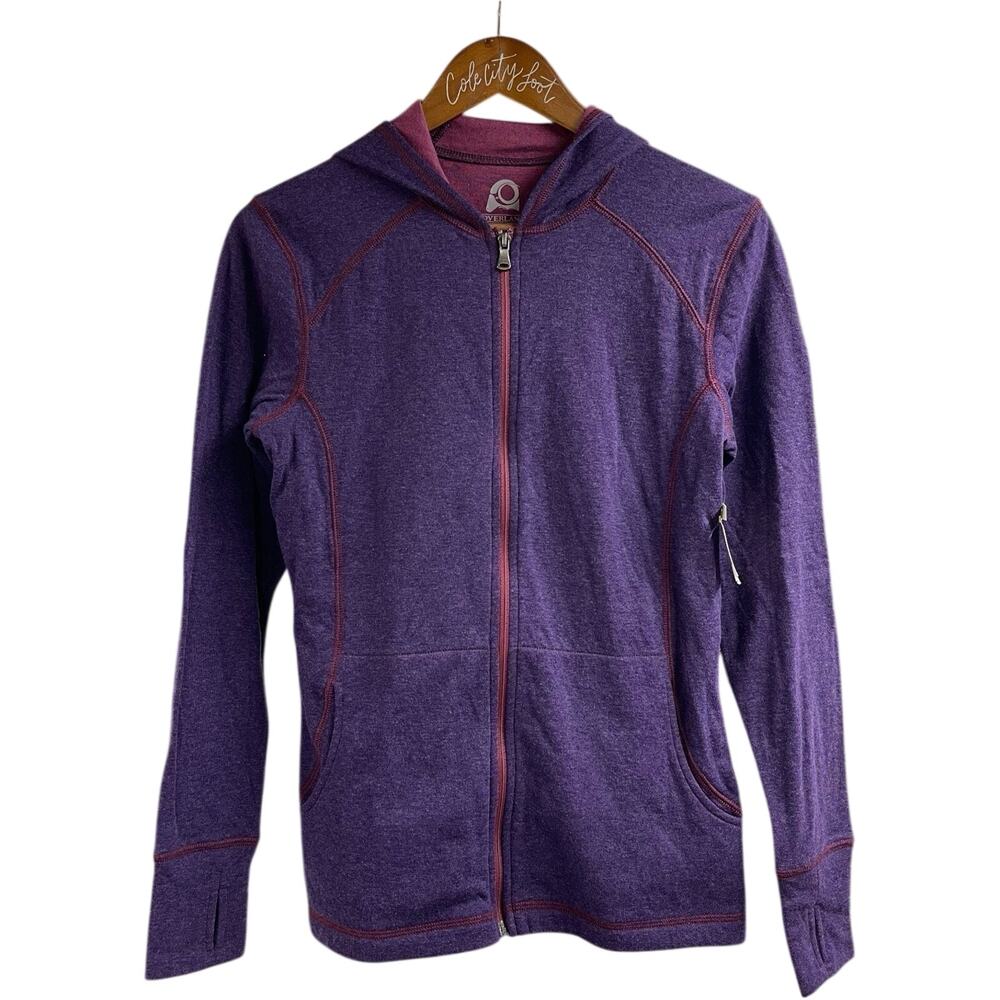 Overland Full Zip Hoodie Sweatshirt Peru Cotton Blend Size Small Purple NWT